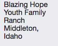 Blazing Hope Youth Family Ranch